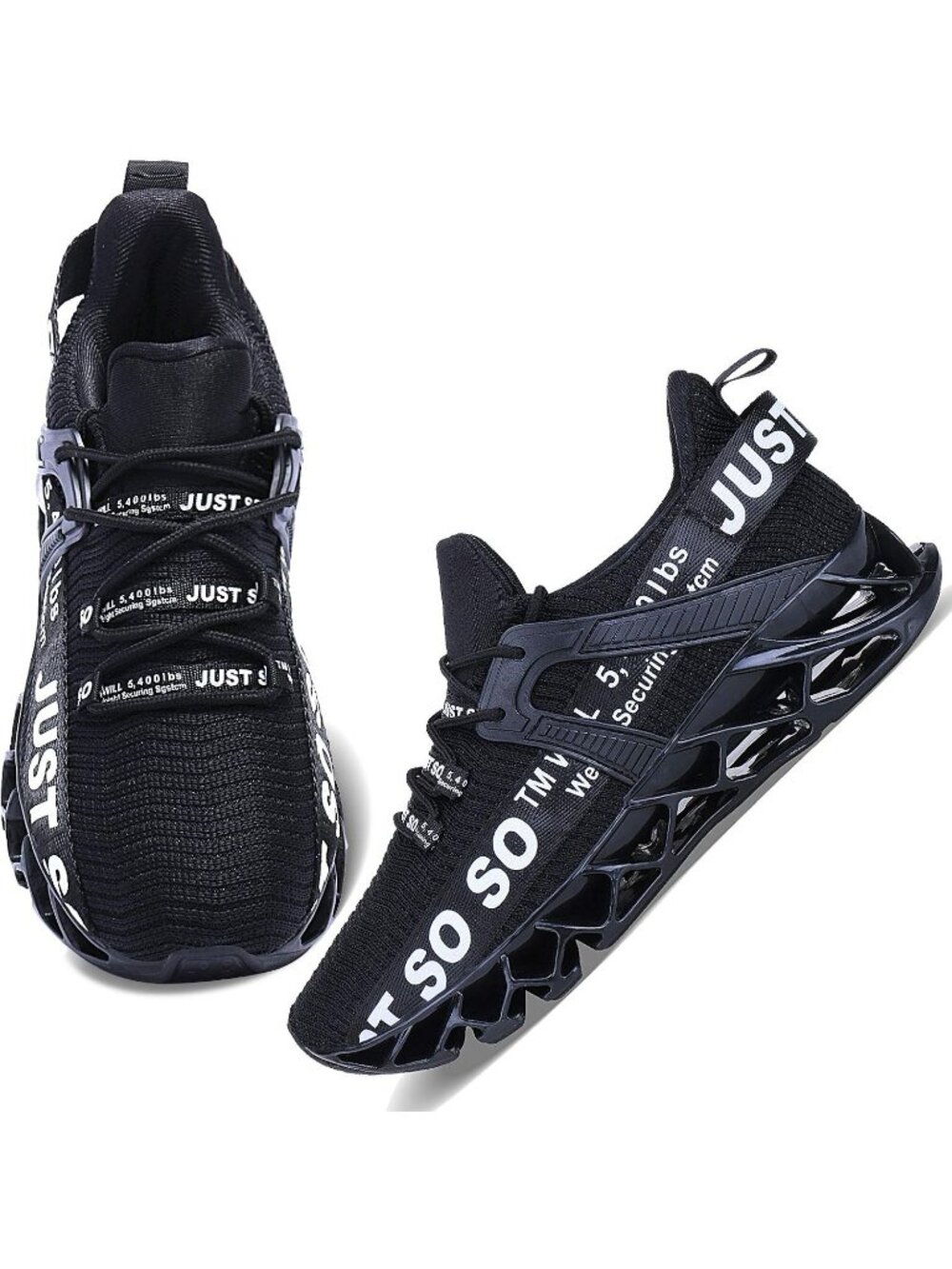 Women's Black Athletic Blade Non Slip Tennis Fashion Walking Running Sneakers